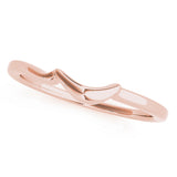 Curved Wedding Gold Band