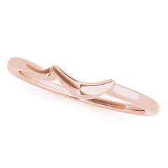 Curved Wedding Gold Band