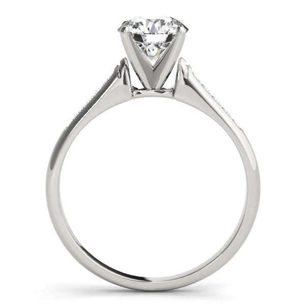 Pristine Channel-Set Round Diamond Engagement Ring — 9K/18K Gold & Platinum
