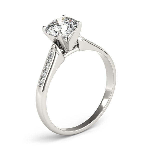 Pristine Channel-Set Round Diamond Engagement Ring — 9K/18K Gold & Platinum