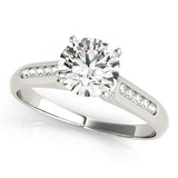 Pristine Channel-Set Round Diamond Engagement Ring — 9K/18K Gold & Platinum