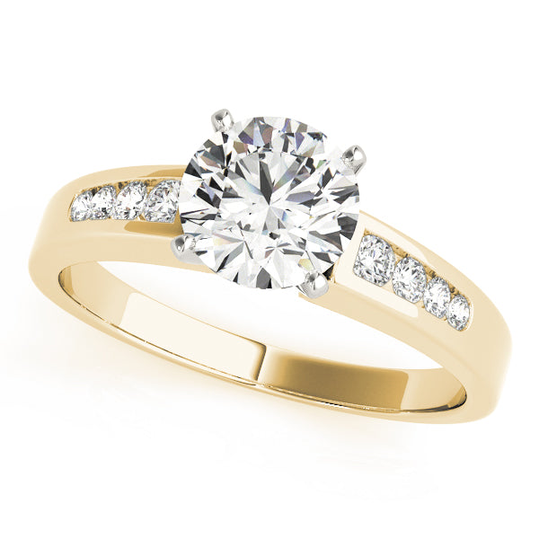 Devoted Channel-Set Round Diamond Engagement Ring — 9K/18K Gold & Platinum