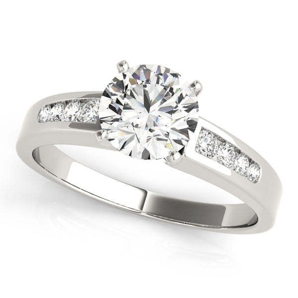Devoted Channel-Set Round Diamond Engagement Ring — 9K/18K Gold & Platinum