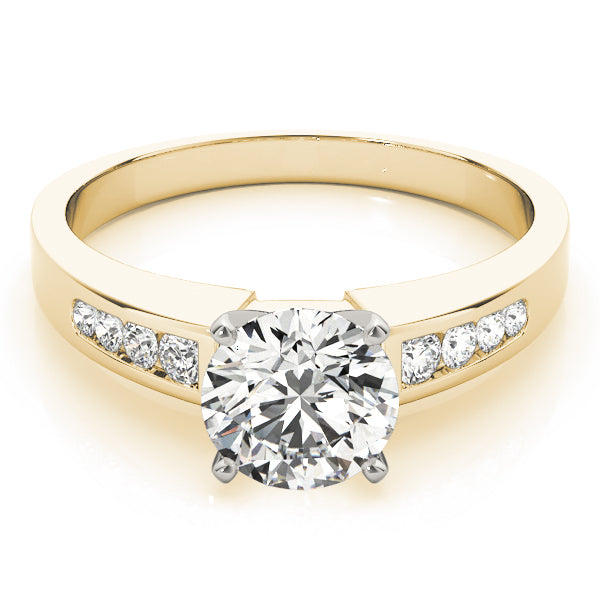 Devoted Channel-Set Round Diamond Engagement Ring — 9K/18K Gold & Platinum