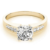 Devoted Channel-Set Round Diamond Engagement Ring — 9K/18K Gold & Platinum