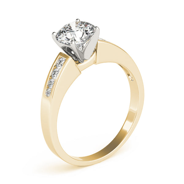 Devoted Channel-Set Round Diamond Engagement Ring — 9K/18K Gold & Platinum