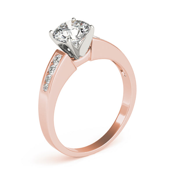 Devoted Channel-Set Round Diamond Engagement Ring — 9K/18K Gold & Platinum