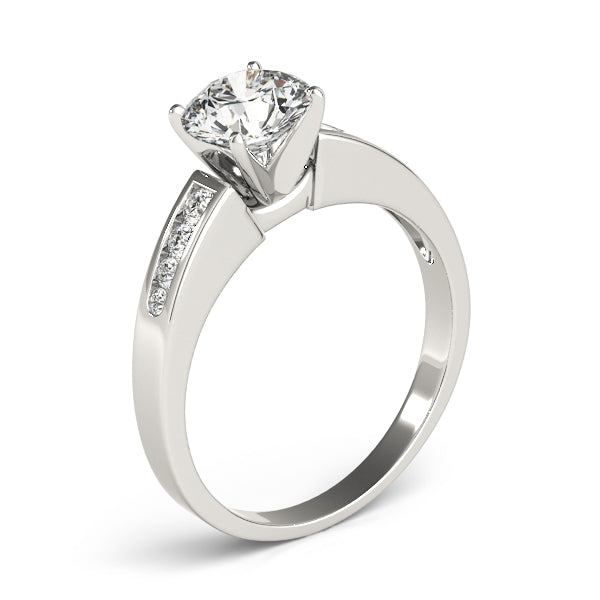 Devoted Channel-Set Round Diamond Engagement Ring — 9K/18K Gold & Platinum