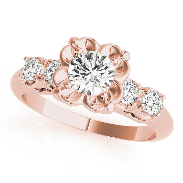 Cherished Prong-Set Round Diamond Engagement Ring — 9K/18K Gold & Platinum