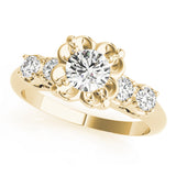 Cherished Prong-Set Round Diamond Engagement Ring — 9K/18K Gold & Platinum