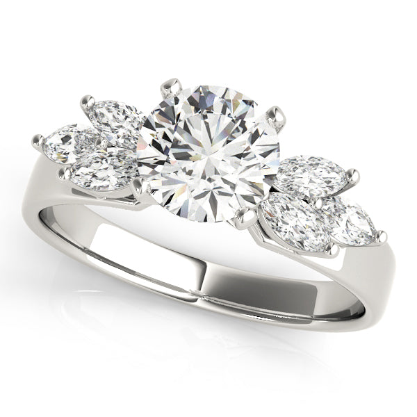 Classic Fancy Shape Marquise Diamond Engagement Ring — 9K/18K Gold & Platinum