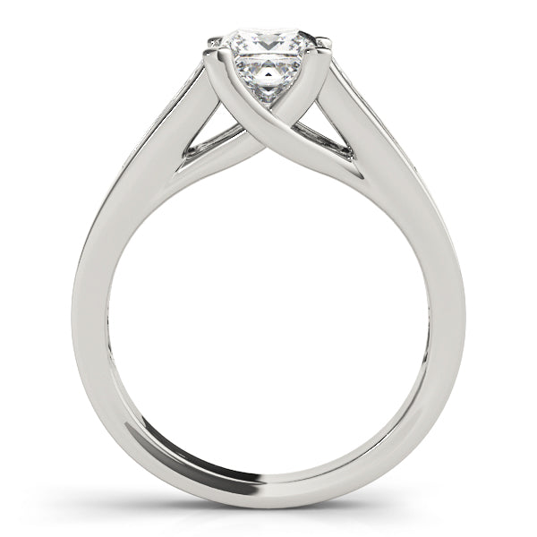Elegant Trellis Princess Diamond Engagement Ring — 9K/18K Gold & Platinum
