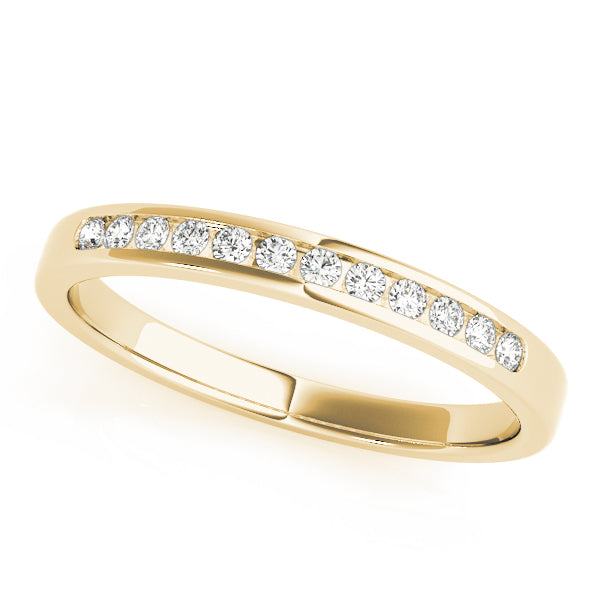 Channel Set Half Eternity Ring in Gold & Platinum