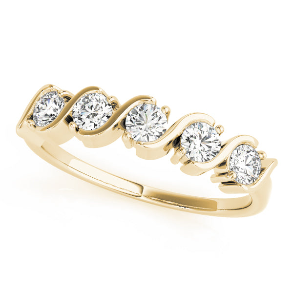 S- Half Eternity Ring in Gold & Platinum