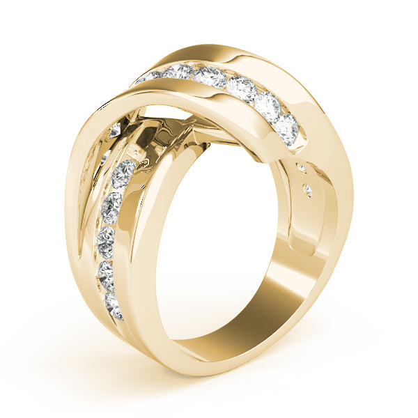 Diamond Rings Half Eternity Ring in Gold & Platinum