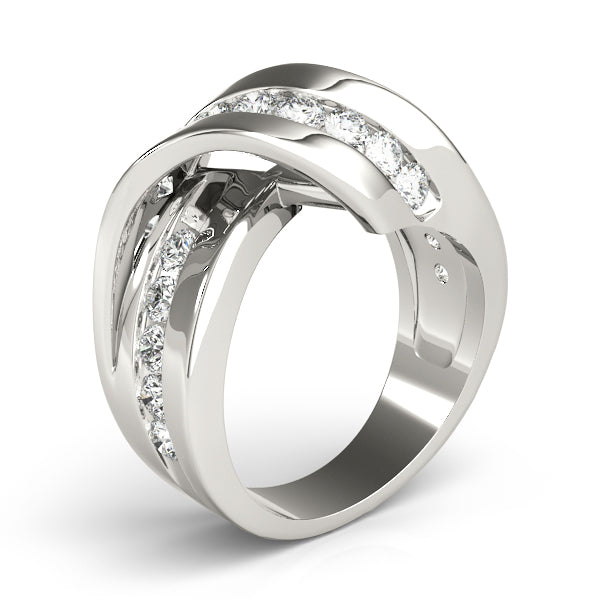 Diamond Rings Half Eternity Ring in Gold & Platinum