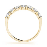 Bar Set Half Eternity Ring in Gold & Platinum