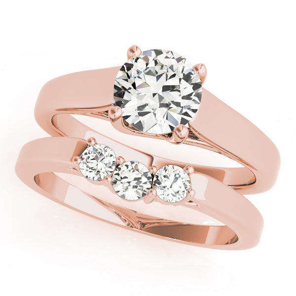 Artisan Trellis Round Diamond Engagement Ring — 9K/18K Gold & Platinum