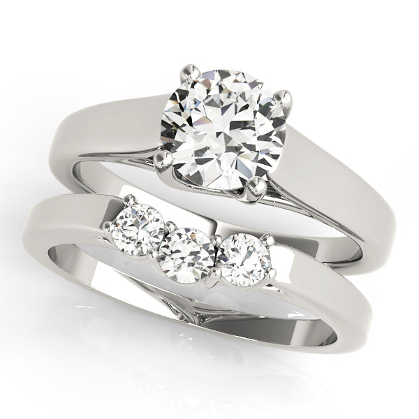 Artisan Trellis Round Diamond Engagement Ring — 9K/18K Gold & Platinum