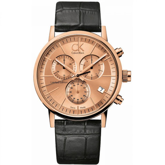 CK Calvin Klein K7627201 Limited Edition Chronograaf Menâs Horloge Zwart/goud One Size