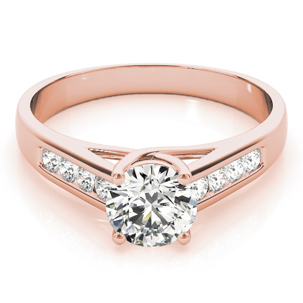 Sculpted Trellis Round Diamond Engagement Ring — 9K/18K Gold & Platinum
