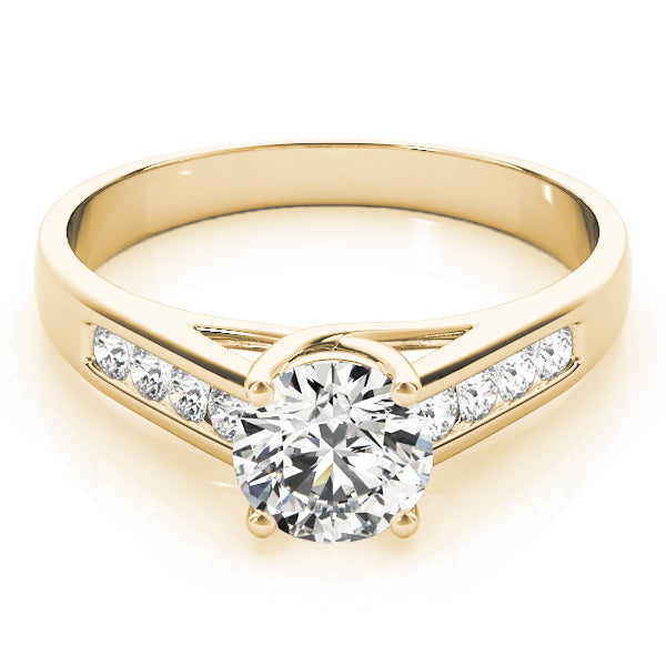 Sculpted Trellis Round Diamond Engagement Ring — 9K/18K Gold & Platinum