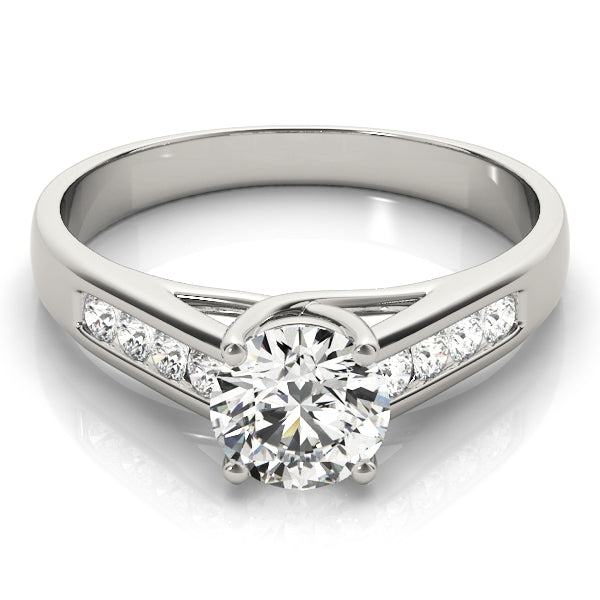 Sculpted Trellis Round Diamond Engagement Ring — 9K/18K Gold & Platinum