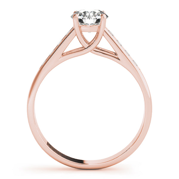 Sculpted Trellis Round Diamond Engagement Ring — 9K/18K Gold & Platinum