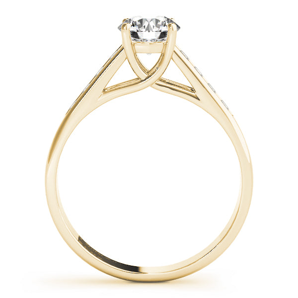 Sculpted Trellis Round Diamond Engagement Ring — 9K/18K Gold & Platinum