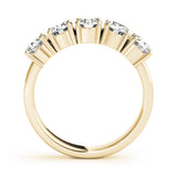 Prong Set Half Eternity Ring in Gold & Platinum