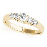 Prong Set Trellis Half Eternity Ring in Gold & Platinum