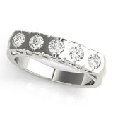 Bezel Set Half Eternity Ring in Gold & Platinum