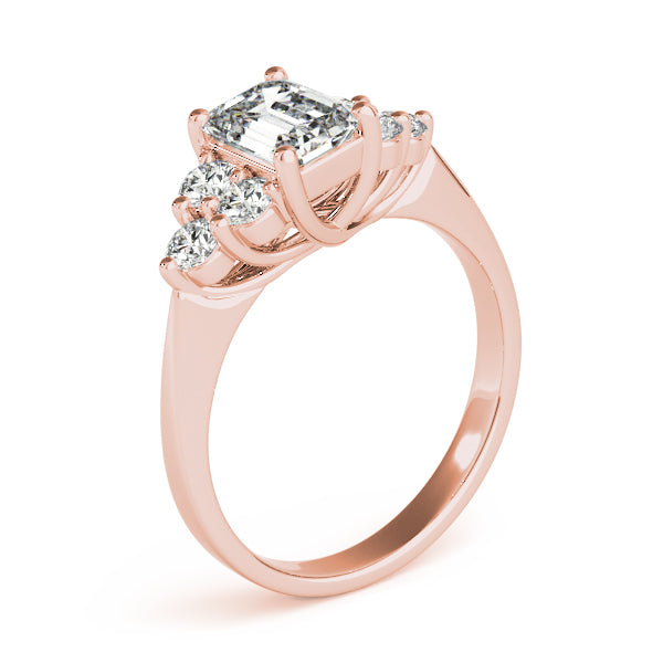 Classic Color Rings Emerald Diamond Engagement Ring — 9K/18K Gold & Platinum