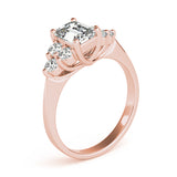 Classic Color Rings Emerald Diamond Engagement Ring — 9K/18K Gold & Platinum