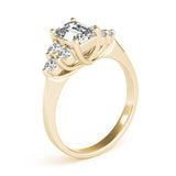 Classic Color Rings Emerald Diamond Engagement Ring — 9K/18K Gold & Platinum