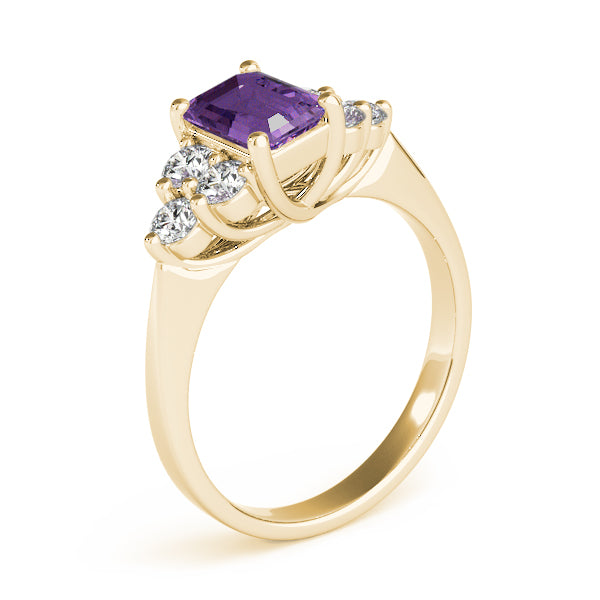 Classic Color Rings Emerald Diamond Engagement Ring — 9K/18K Gold & Platinum