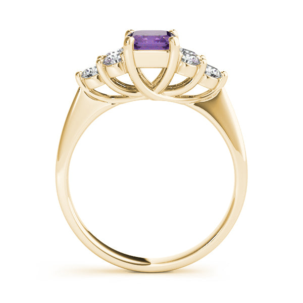 Classic Color Rings Emerald Diamond Engagement Ring — 9K/18K Gold & Platinum