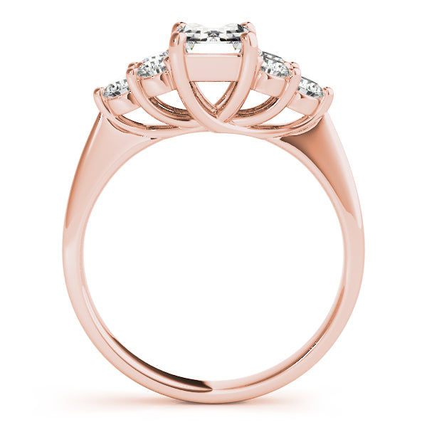 Classic Color Rings Emerald Diamond Engagement Ring — 9K/18K Gold & Platinum