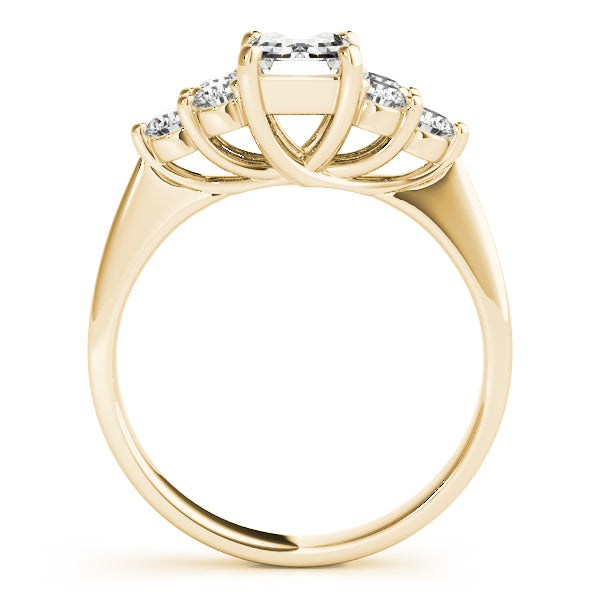 Classic Color Rings Emerald Diamond Engagement Ring — 9K/18K Gold & Platinum