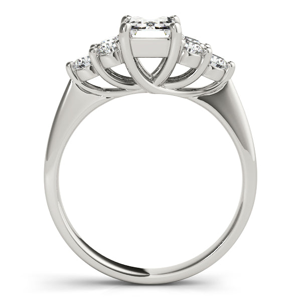 Classic Color Rings Emerald Diamond Engagement Ring — 9K/18K Gold & Platinum
