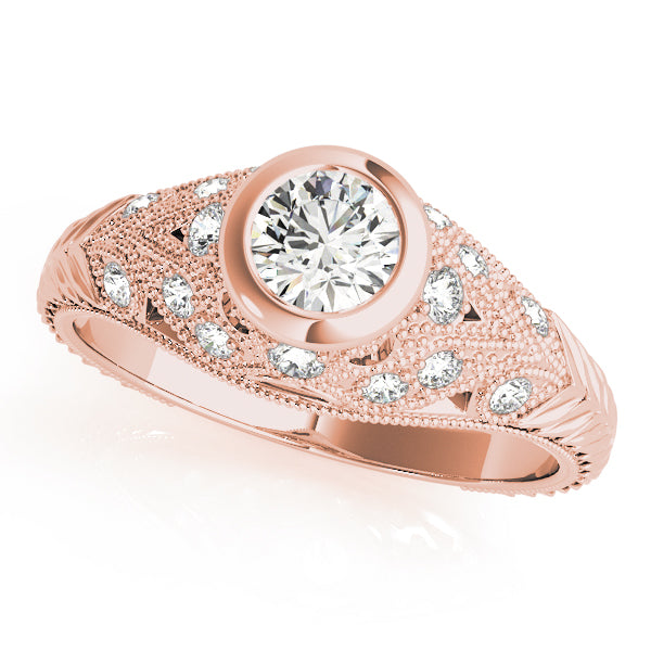 Heirloom Antique Round Diamond Engagement Ring — 9K/18K Gold & Platinum