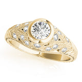 Heirloom Antique Round Diamond Engagement Ring — 9K/18K Gold & Platinum