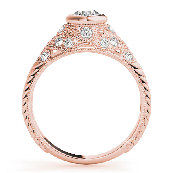 Heirloom Antique Round Diamond Engagement Ring — 9K/18K Gold & Platinum