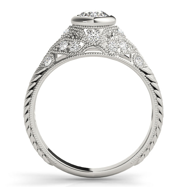 Heirloom Antique Round Diamond Engagement Ring — 9K/18K Gold & Platinum