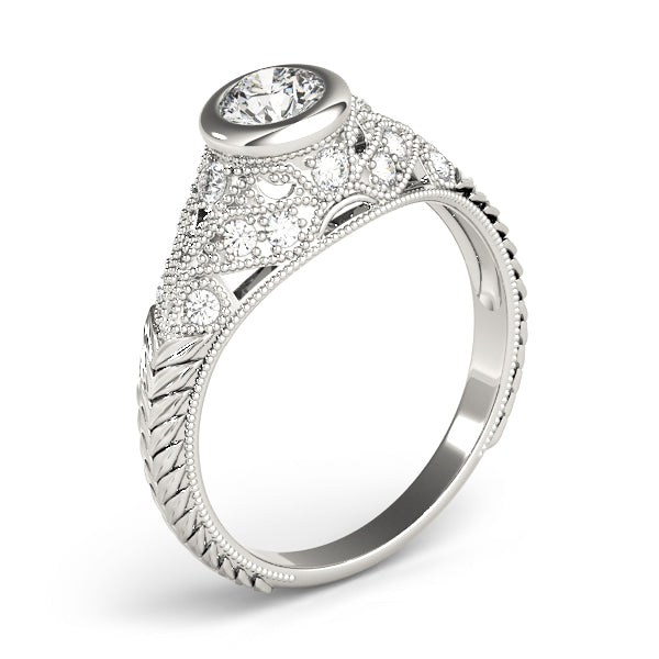 Heirloom Antique Round Diamond Engagement Ring — 9K/18K Gold & Platinum