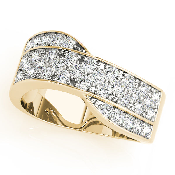 Diamond Bands Half Eternity Ring in Gold & Platinum