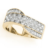 Diamond Bands Half Eternity Ring in Gold & Platinum