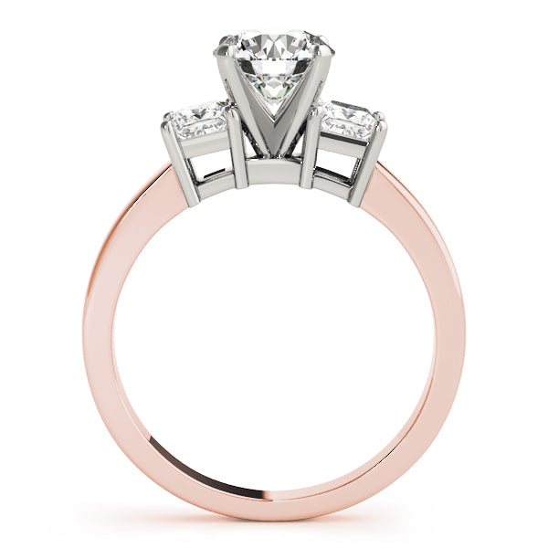 Refined Three-Stone Princess Diamond Engagement Ring — 9K/18K Gold & Platinum
