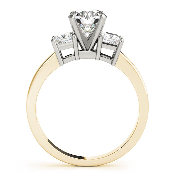 Refined Three-Stone Princess Diamond Engagement Ring — 9K/18K Gold & Platinum