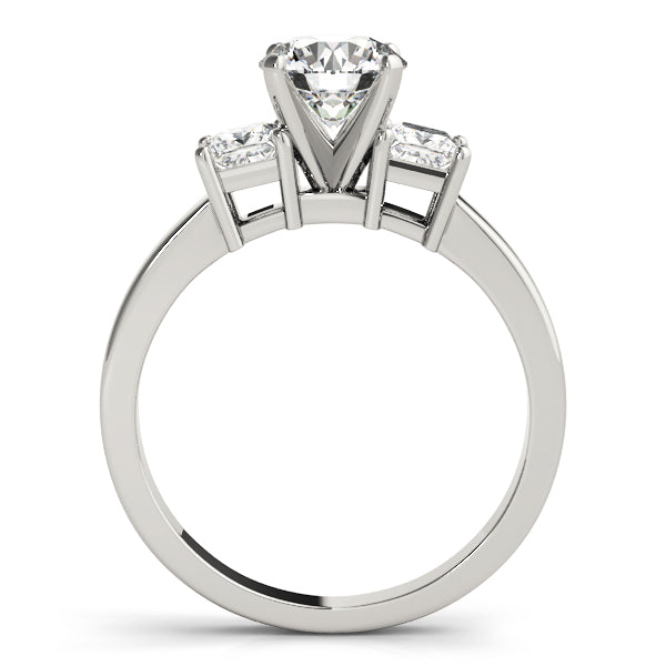 Refined Three-Stone Princess Diamond Engagement Ring — 9K/18K Gold & Platinum